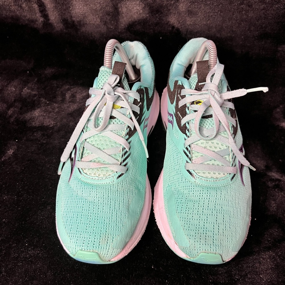 Saucony Axon 2 S10732-26 Womens US 9 Sneakers Blue Cool Mint Acid Running Shoes - Picture 2 of 7